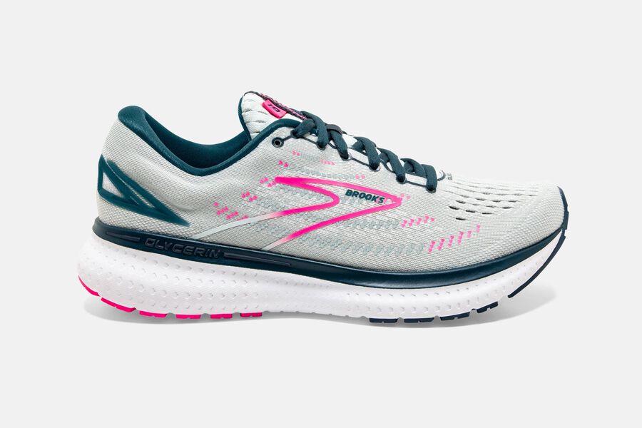 Brooks Glycerin 19 Road Löparskor Dam - Vita/Rosa - 9513-YEAIB